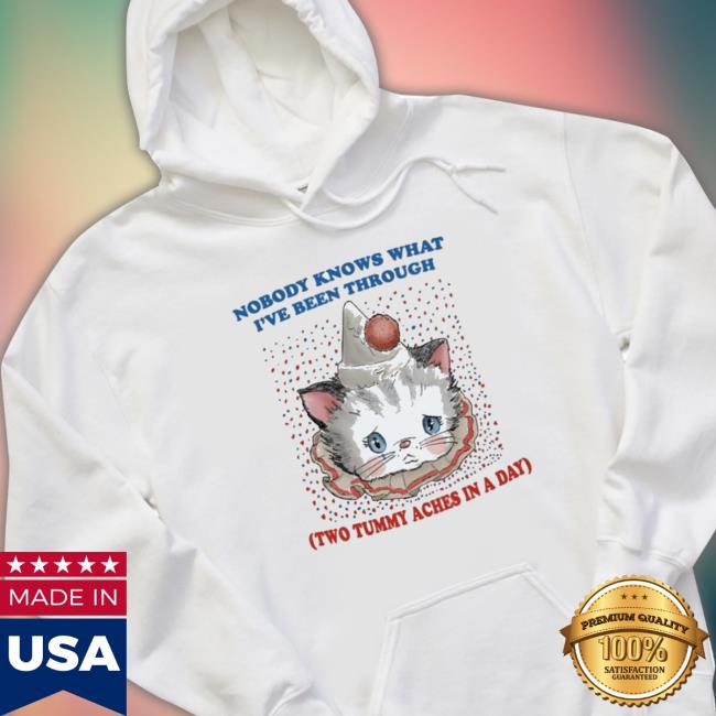 Official Cat Nobody Knows What I’Ve Been Through Two Tummy Aches In A Day Sweaters