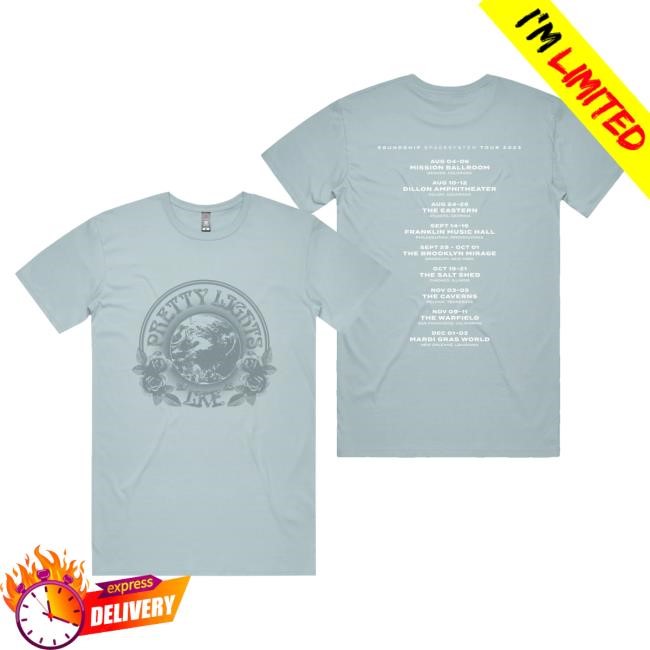Official Pretty Lights Merch Pretty Lights Pretty Dead Shirt 2024 W/ Dates (Blue) PrettyLights