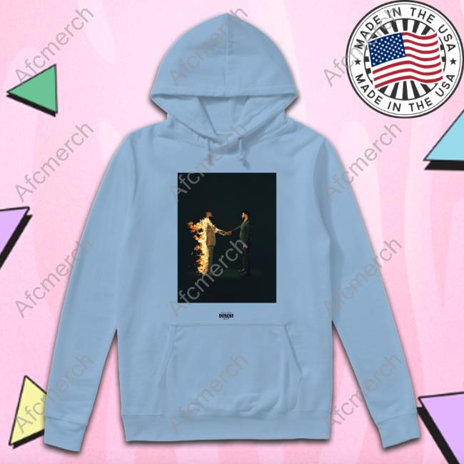 Boston Celtics Jayson Tatum And Jaylen Brown Fire No Villains Only Heroes Hoodie