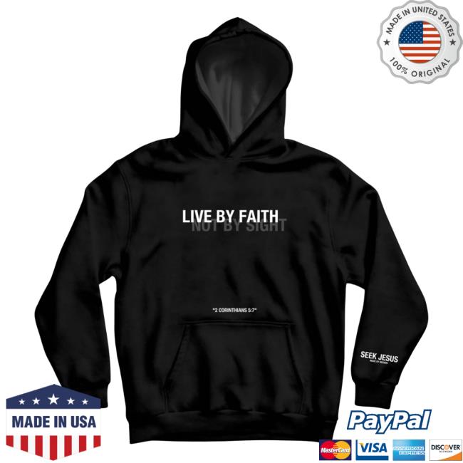 Official Seek Jesus Merch Store Seek Jesus Live By Faith - Crew neck Seek Jesus Apparel Clothing SeekJesus