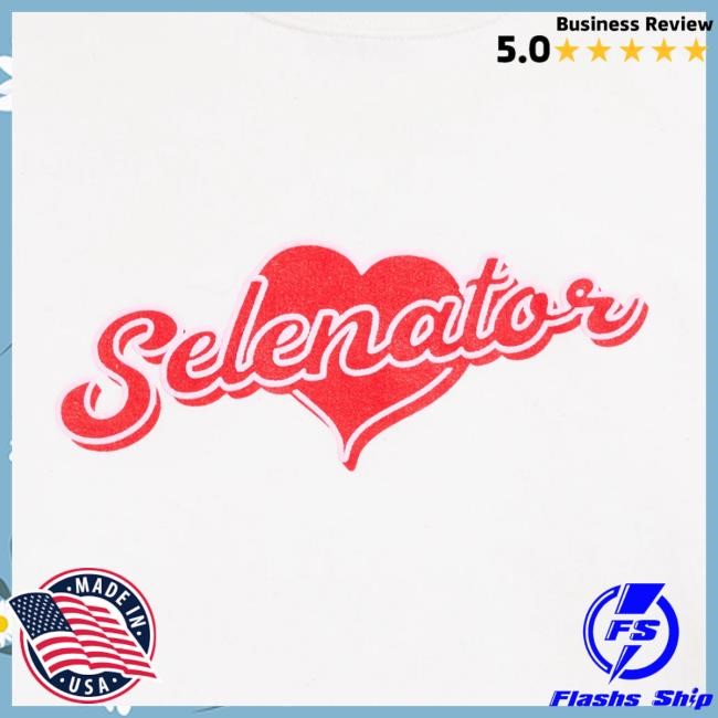 Official Selena Gomez Merch Store Shop Selenator White Heart Sweater SelenaGomez