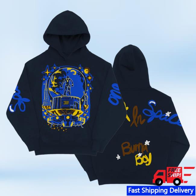 Official Burna Boy Merch Store Burna Boy One Night In Space Illustrated Crew neck Sweatshirt Burnaboy
