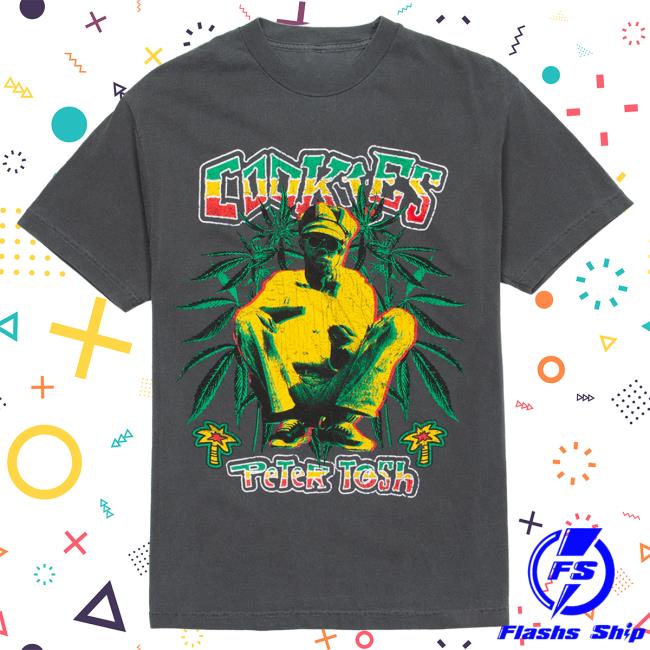 Official Cookies Merch Store Mystic Man Garment Dye Hot Shirt - Cookies X Peter Tosh Cookies Apparel Clothing Shop Cookiessf