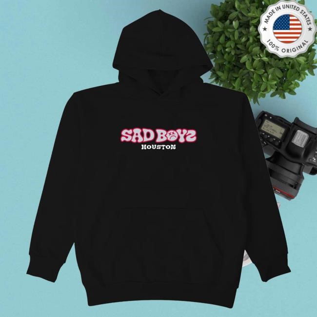Official Sad Boyz Merch Store Mente Positiva Houston Hood - Black