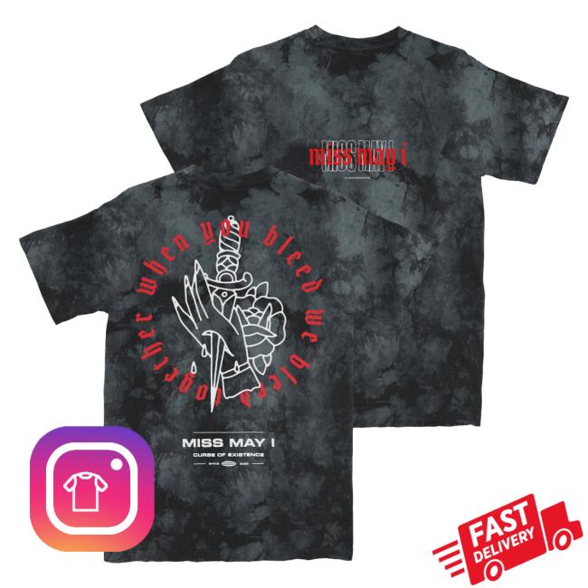 Official Merch Now Now Miss May I Curse Of Existence Mineral T Shirt MerchNow