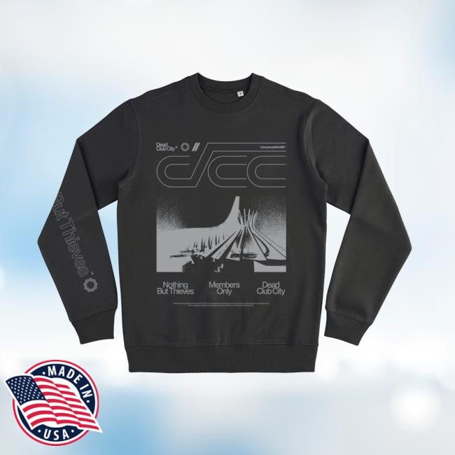 Nothing But Thieves Merch Outline Dead Club City Crew Neck Sweatshirt Nothing But Thieves