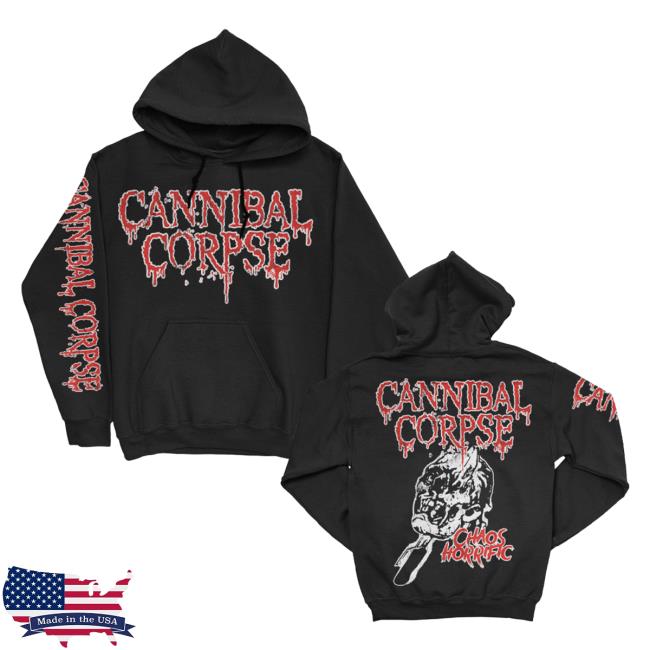 Kings Road Merch Store | Ice Pick 2024 Hoodie - Cannibal Corpse Chaos Horrific | Official Kings Road Clothing Shop Apparel Kingsroad