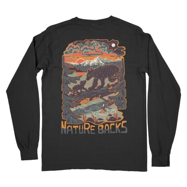 Official Nature Backs Merch Store Wild Long-Sleeve Black NatureBacks Apparel Clothing Shop