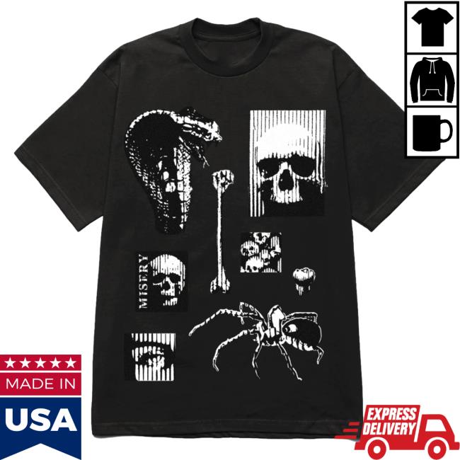 Official Misery Worldwide Phobia Graphic Print Black Shirt