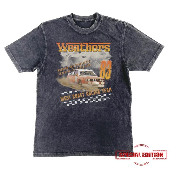 Official Sumerian Records Merch Store Weathers Racing Team Attractive Shirt in Black