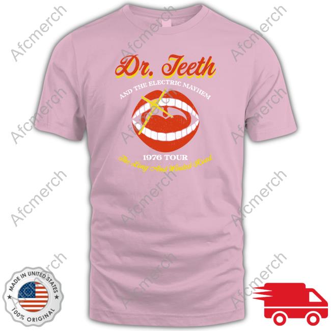 Official Muppet History Dr Teeth And The Electric Mayhem 1976 Tour Shirt