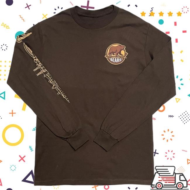 Official Hershey Bears Merch Store Hershey Bears Primary Logo Long Sleeve Shirt 2024 Skyline Hersheybears