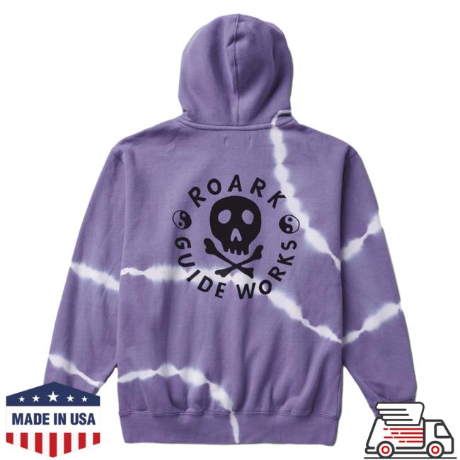 Official Roark Clothing Store Shop Guideworks Tie Dye Popover Hoodie Purple Haze Shibori Tie-Dye
