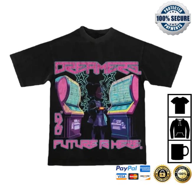 Official Do Not Disturb Clothing Store Shop Dnd By Ferris The Future Belongs To Those Who Dream – Dreamers Collection Popover Shirt Black