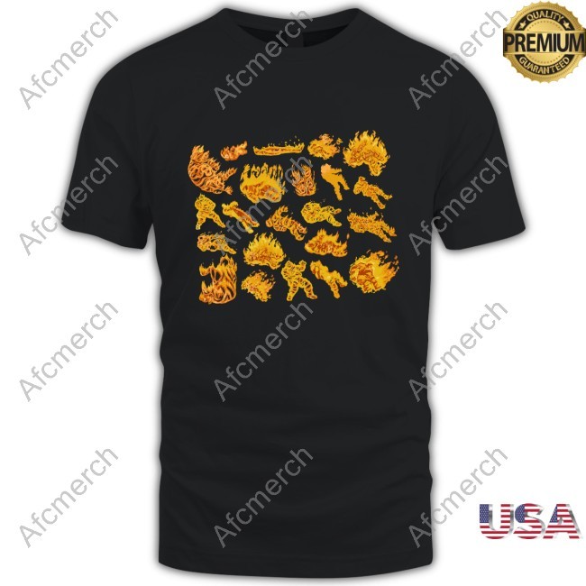 Characters Engulfed In Flames Shirt