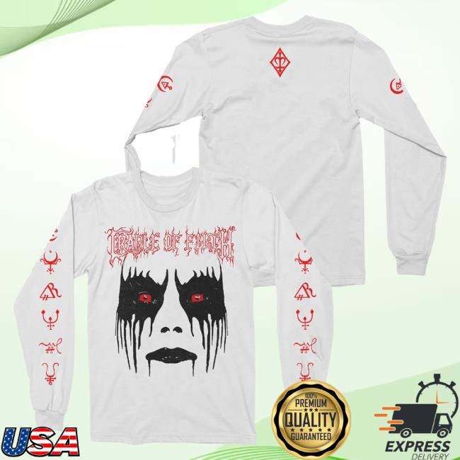 Official Night Shift Merch Indie Merch Store Cradle Of Filth - Dani Face LS Tee NightShiftMerch IndieMerchStore
