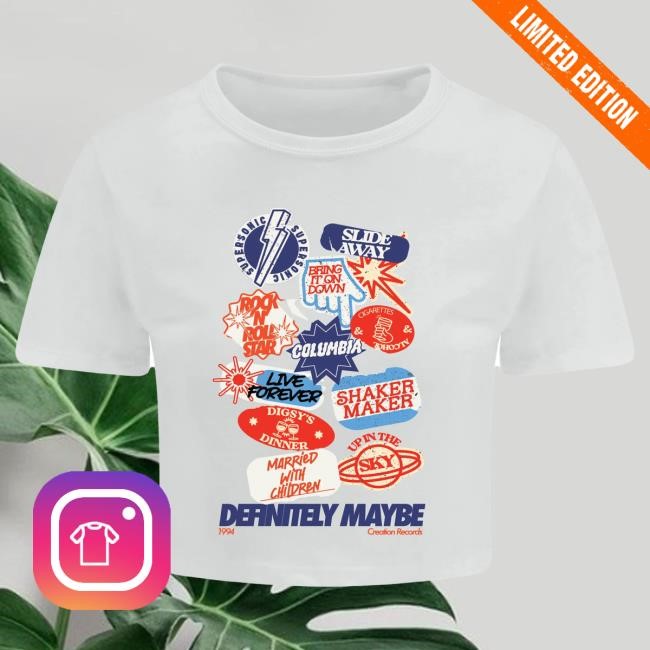 Official Day Of The Moon Store Shop Definitely Maybe Crop Top Shirt