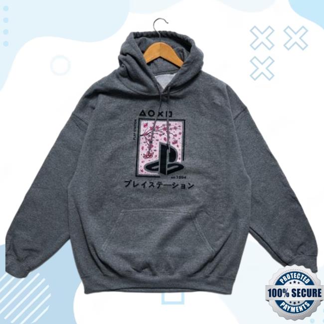 Fanfit Gaming Playstation Cherry Blossom Graphite Hoody