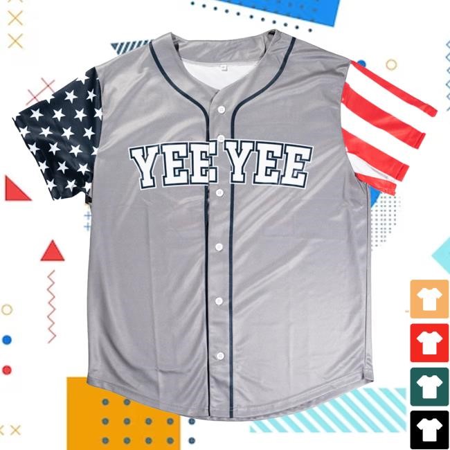 Official Yee Yee Apparel Store Grey Baseball Jersey Tees