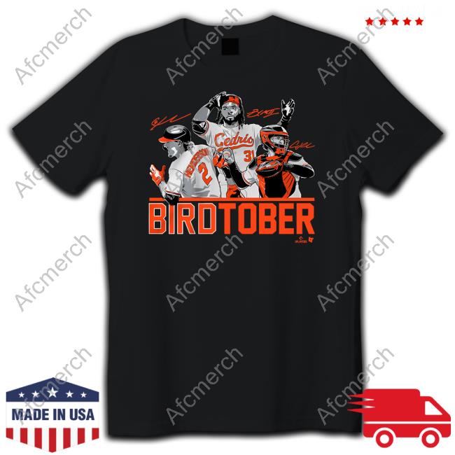 Official Adley Rutschman Gunnar Henderson & Cedric Mullins Birdtober Shirt