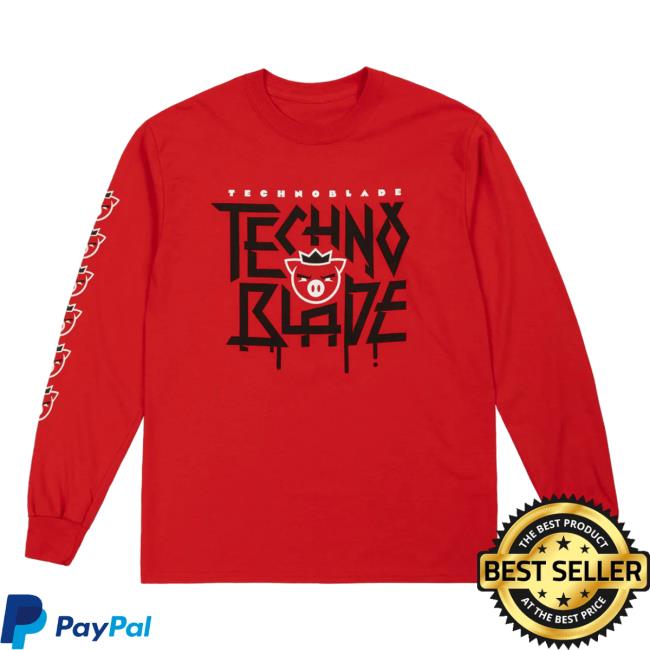 Official Technoblade Merch Store Shop Technoblade Agro Long Sleeve New Shirt Red