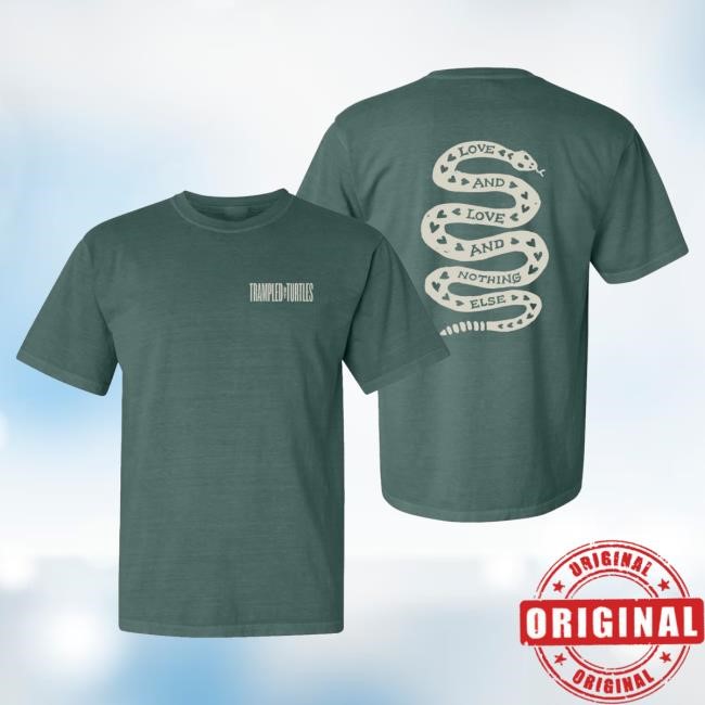 Official Trampled By Turtles Merch Love Snake Crew - Blue Spruce