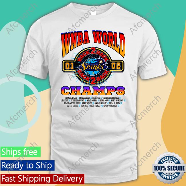 Official WNBA Los Angeles Sparks Back-To-Back Champs Shirt