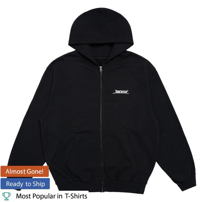 Official Jiberish Clothing Easy Rider Zip-Hooded Sweatshirt Black