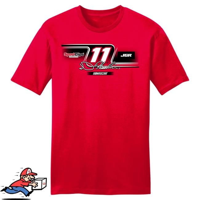 Denny Hamlin Red Sport Clips New Shirt Official DH Merch Store