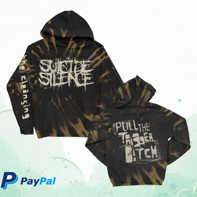 Official Suicide Silence Merch Suicide Silence Logo PTTB Tie Dye Hoodies Bleach Twist Tie-Dye SuicideSilence