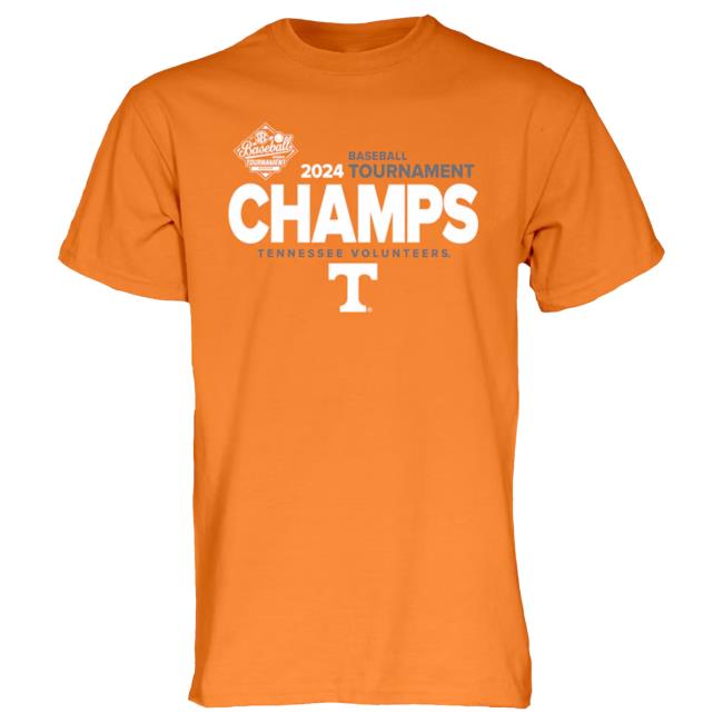 Blue 84 Tennessee Orange Tennessee Volunteers 2024 SEC Baseball Conference Tournament Champions Locker Room Tee Shirt