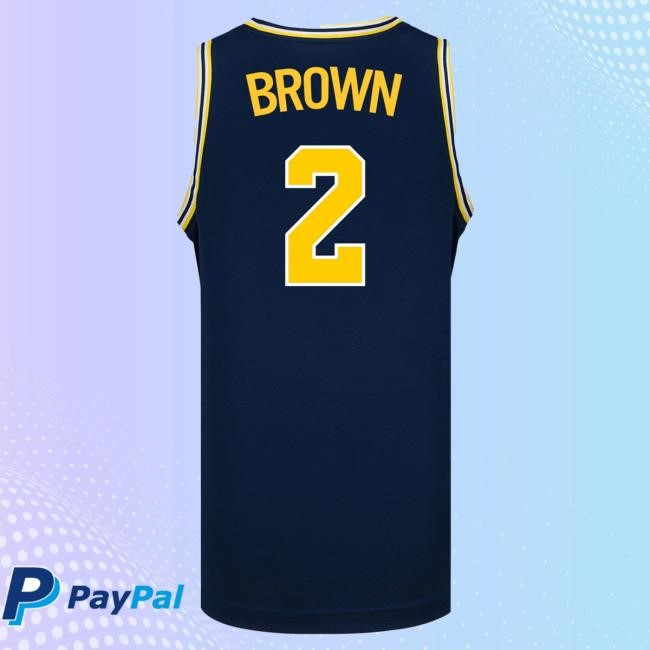 Michigan Wolverines #2 Macy Brown Student Athlete Blue Women's Basketball Jersey Shirts | The M Den Official Merch Store Shop