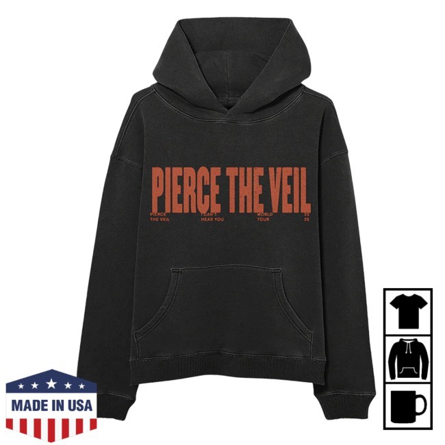 PTV Merch I Can't Hear You Tour Hoodie Pierce The Veil Store Apparel