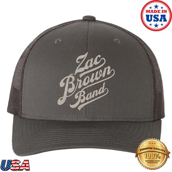 Zac Brown Band Official Merch Store Script Logo Trucker Hot Cap Zac Brown Band Clothing Shop Apparel