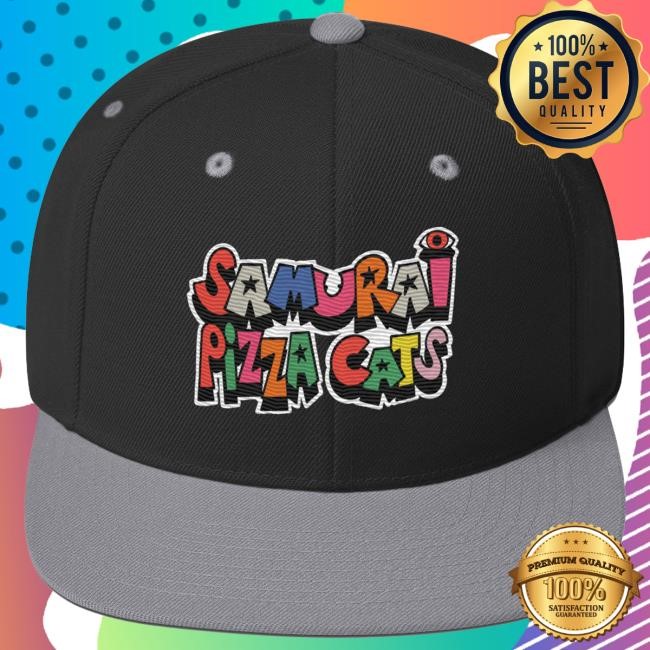 Samurai pizza Cats - Snapback Hat Black/Grey | Bull Airs Official | BullAirs