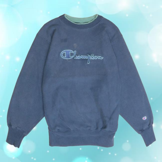 Official Throwback Vault Vintage Vintage Champion Sweatshirts Teal Spell Out