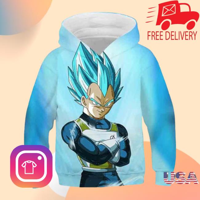 Official Dragon Ball Z Clothing DBZ Vegeta Blue Shirt 2023 3D Printed Unisex