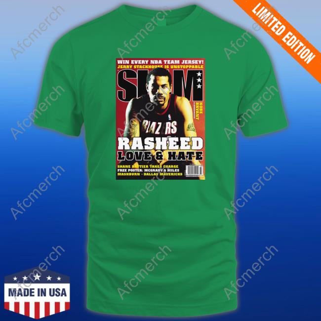 Mitchell And Ness Slam Cover Portland Trail Blazers Rasheed Wallace Tee Shirt