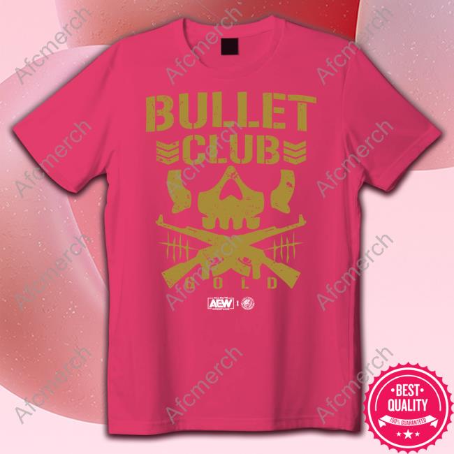 Pro Wrestling Tees Merch Aew X Njpw Bullet Club Gold Tee Shirt