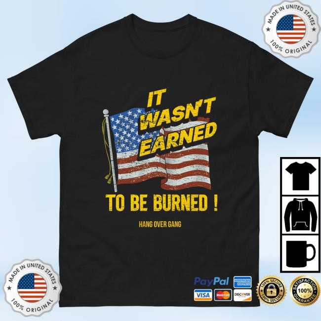 Official Hang Over Gang Tom Macdonald "It Wasn't Earned To Be Burned" Popover Shirt