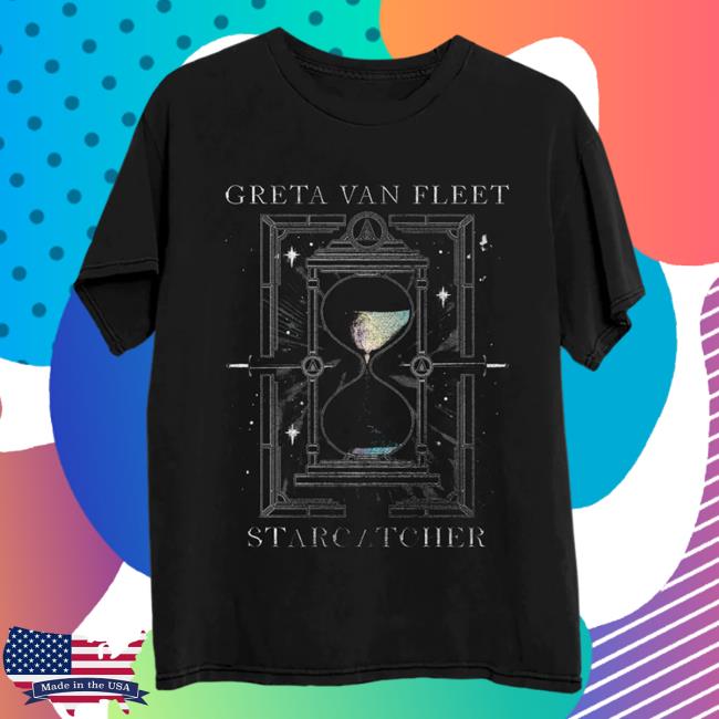 Official Greta Van Fleet Black Hourglass Long Sleeve Tee