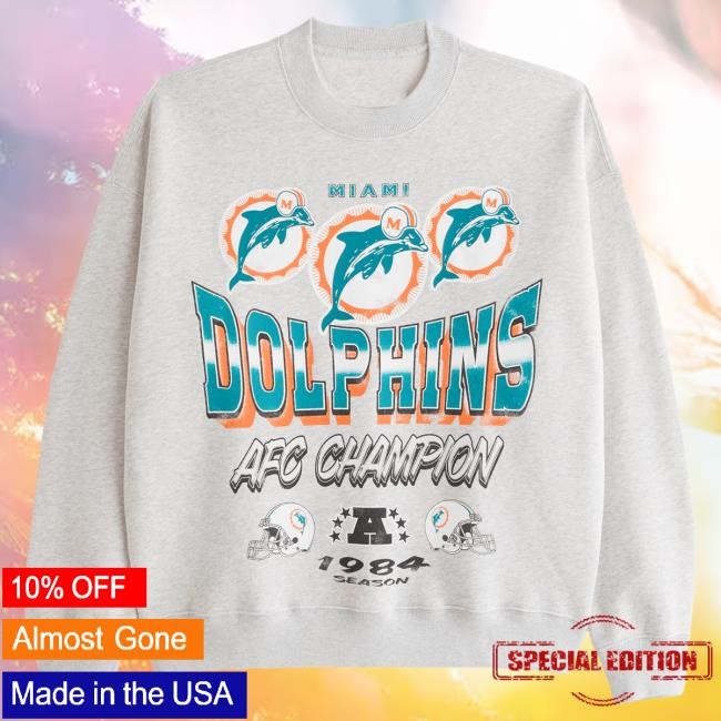 Miami Dolphins Graphic Crew Sweatshirt With Bold NFL Art