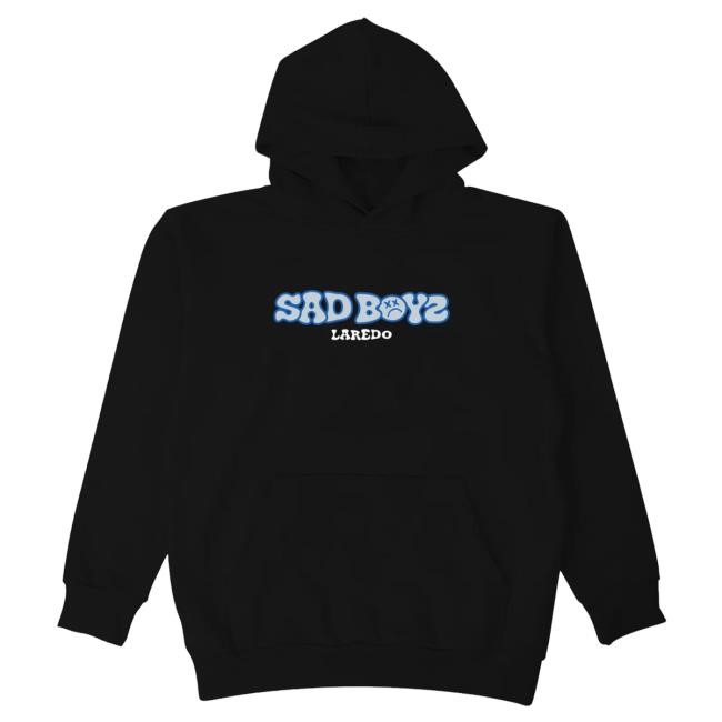 Official Sad Boyz Merch Store Mente Positiva Laredo Pull Over Hoodie - Black Official Sad Boyz Merch Store Mente Positiva Laredo Crewneck - Black