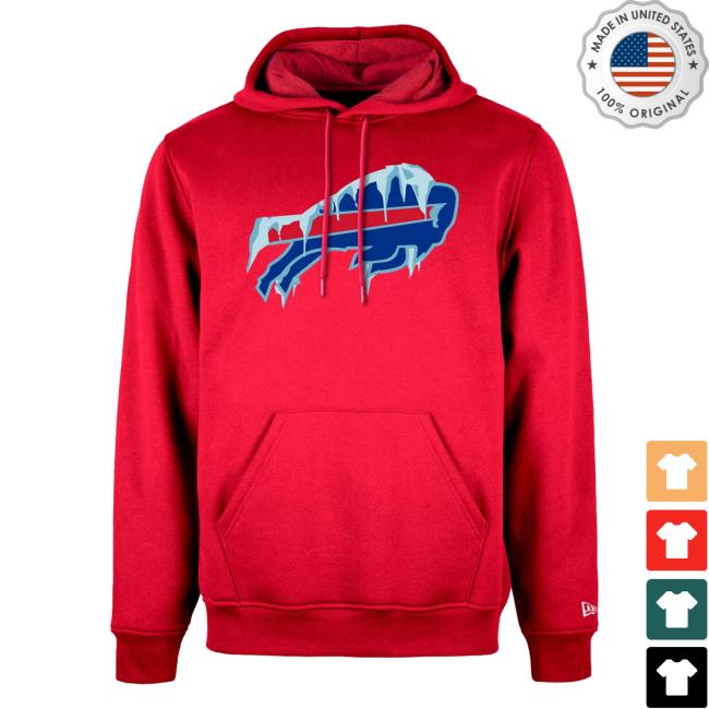 Official Buffalo Bills Merch New Era Buffalo Bills Frozen Logo Sweatshirt