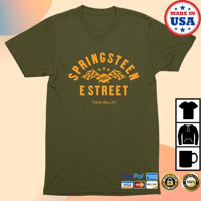 Official Bruce Springsteen Merch Store Springsteen & The E-Street Band Arch Flags 2024 World Tour Attractive Shirt