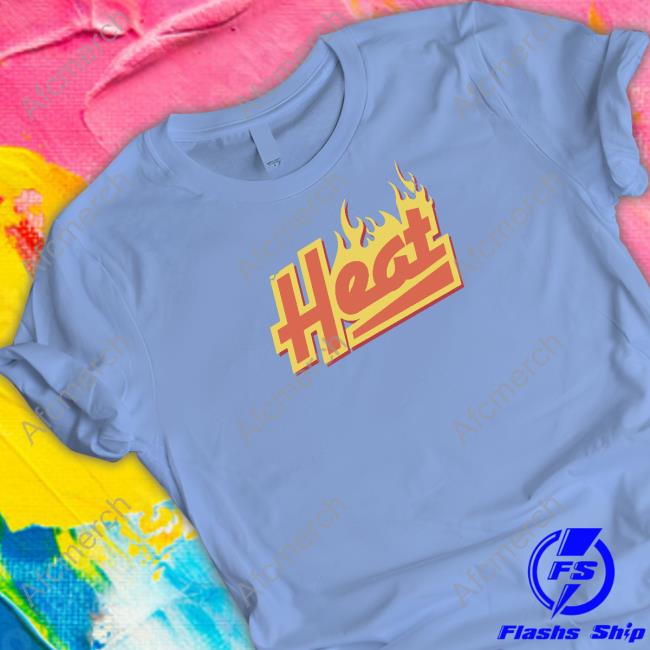 Miami Heat Merch Court Culture Heat Flames T Shirt