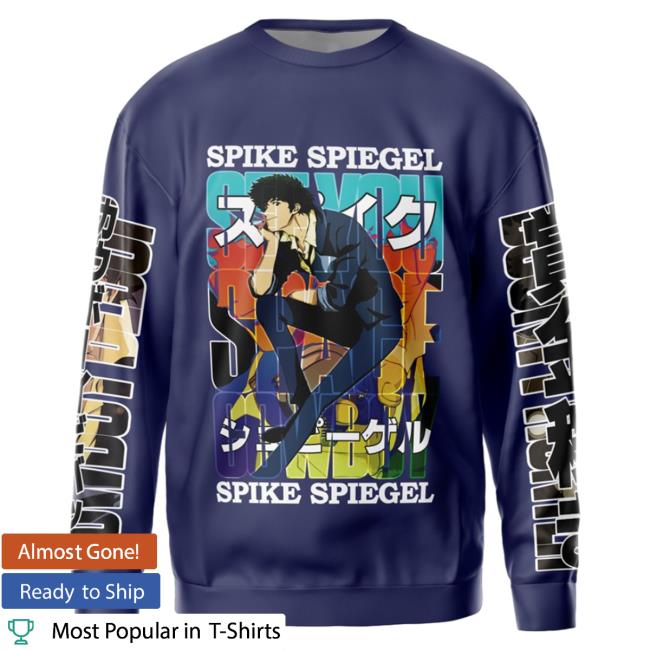 Official Anime Ape Clothing Spike Spiegel Cowboy Bebop Streetwear AOP Hoodie 3D All Over Print Animeape