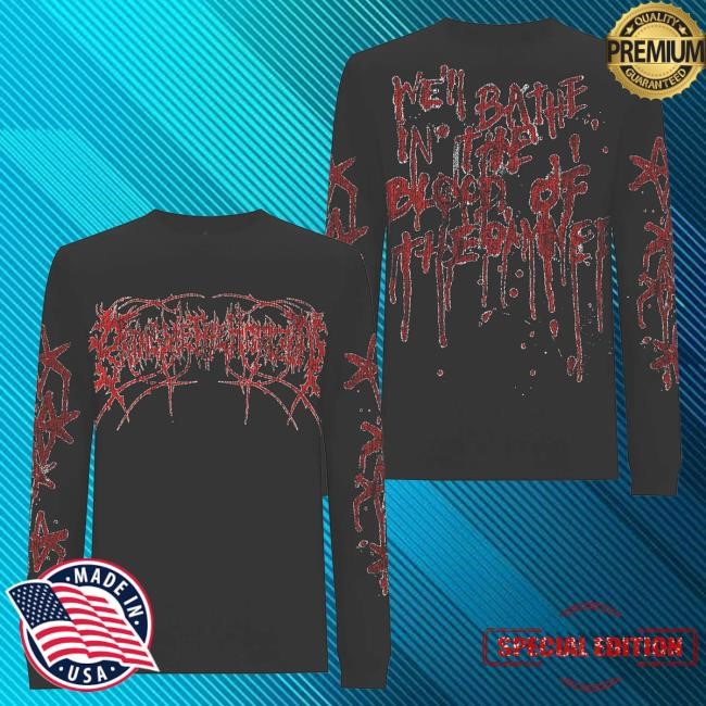 Official Bring Me The Horizon Store POST HUMAN: NeX GEn Bathe In Blood Black Long Sleeve T-Shirts BMTH