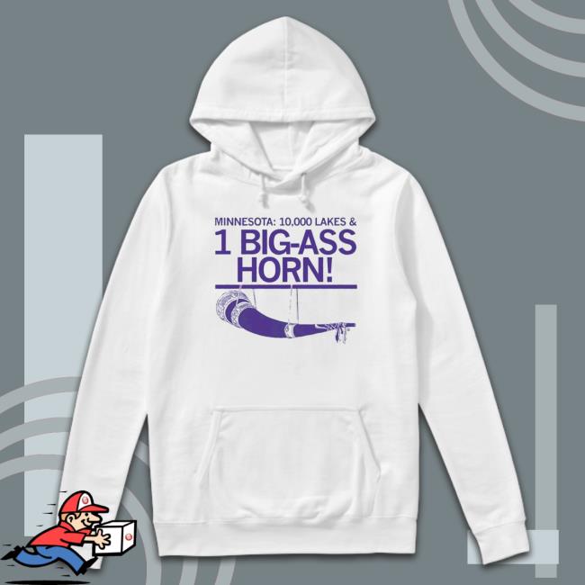 Official Minnesota 10,000 Lakes & 1 Big-Ass Horn Hooded Sweatshirt