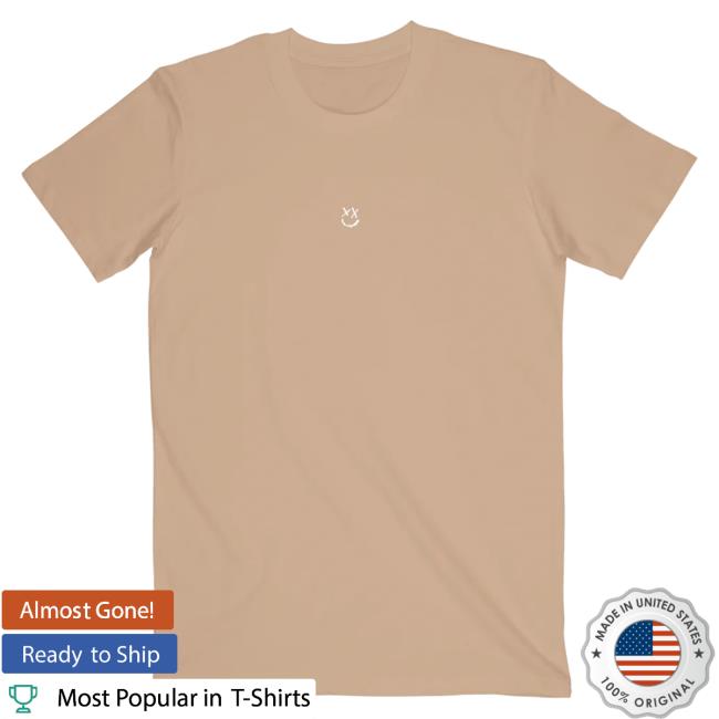 Official Louis Tomlinson Merch Store Louis Tomlinson Peach Reflection Smiley T-Shirt LouisTomlinson Apparel Clothing Shop